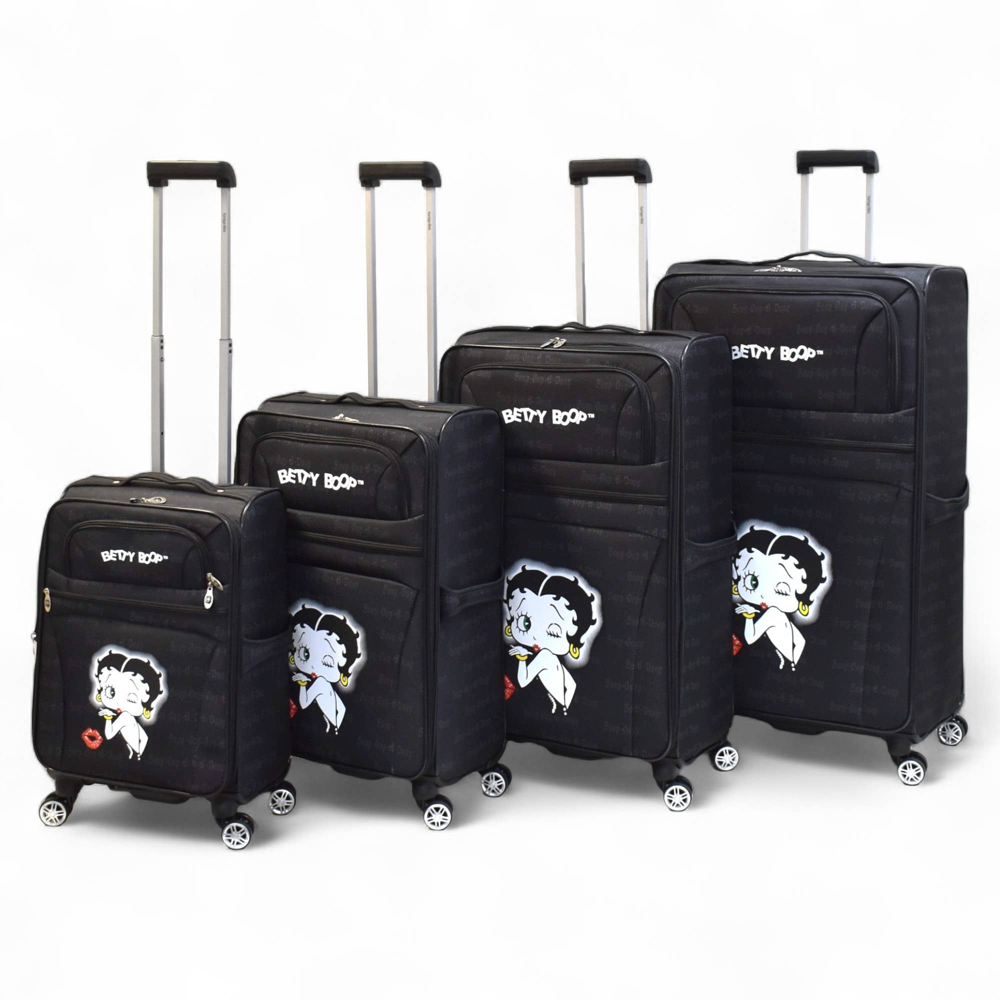 Betty Boop 4-Piece Expandable Spinner Luggage Set
